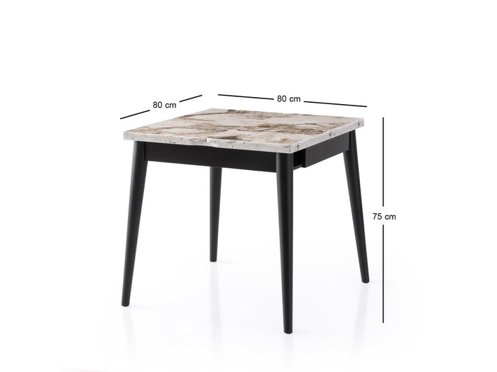 Hanah Home Mesa de Comedor Extensible Mármol Blanco Hanah Home Mesa de Comedor Extensible Mármol Blanco